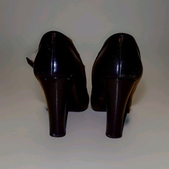 Ralph Lauren Black Patent Leather Size 6 Mary Jane Heels 4" Preppy Coquette - Picture 5 of 7